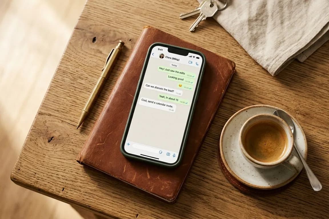 Phone and notes on a desk — first contact